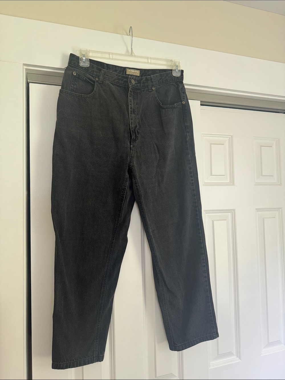 Liz Claiborne Women's Relaxed-Fit Black Denim Jeans